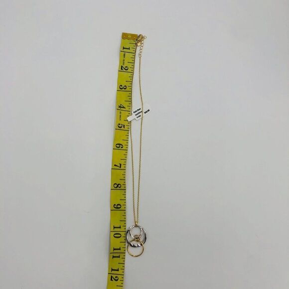 Brand New Gold & Silver Park Row  Three Layer Circle Pendant Necklace For Women - Picture 5 of 5